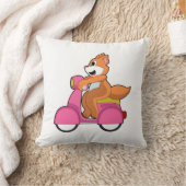 Scooter.PNGバイクもしくは自転車に乗る人としての猫 クッション (ブランケット)