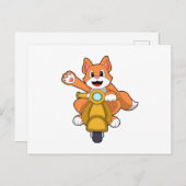 Scooter.PNGバイクもしくは自転車に乗る人としての猫 ポストカード (正面/裏面)