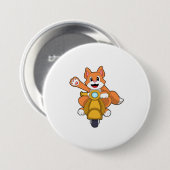 Scooter.PNGバイクもしくは自転車に乗る人としての猫 缶バッジ (正面&裏面)