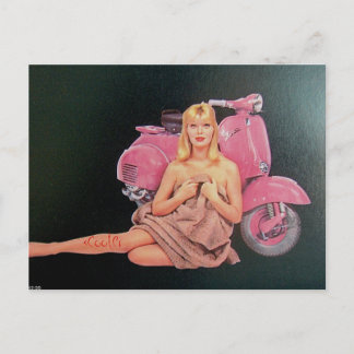 scooter rose et pin up ポストカード