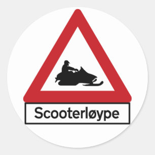 Scooter Track (1)，トラフィックサイン，ノルウェー ラウンドシール