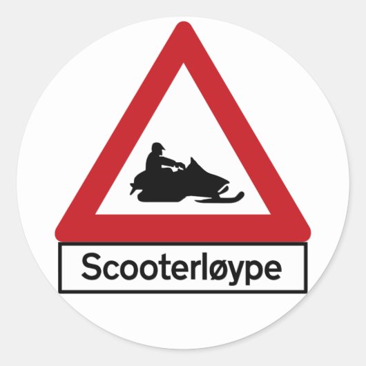 Scooter Track (1)，トラフィックサイン，ノルウェー ラウンドシール (正面)