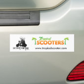 ScootOrDie、logo_02、www.tropicalscooter.com バンパーステッカー (車上)