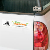 ScootOrDie、logo_02、www.tropicalscooter.com バンパーステッカー (トラック上)