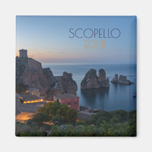 Scopello、シシリーのFaraglioniそしてTonnara マグネット