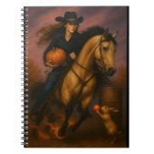 Scorching Fast Barrel Racing Team In Fall  ノートブック (正面)