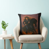 Scorching Fast Barrel Racing Team Throw Pillow クッション (椅子)