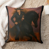 Scorching Fast Barrel Racing Team Throw Pillow クッション (ブランケット)