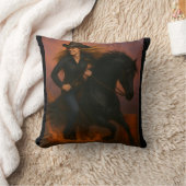 Scorching Fast Barrel Racing Team Throw Pillow クッション (ブランケット)