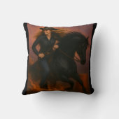 Scorching Fast Barrel Racing Team Throw Pillow クッション (裏面)