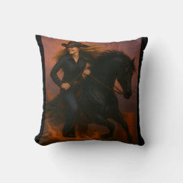 Scorching Fast Barrel Racing Team Throw Pillow クッション