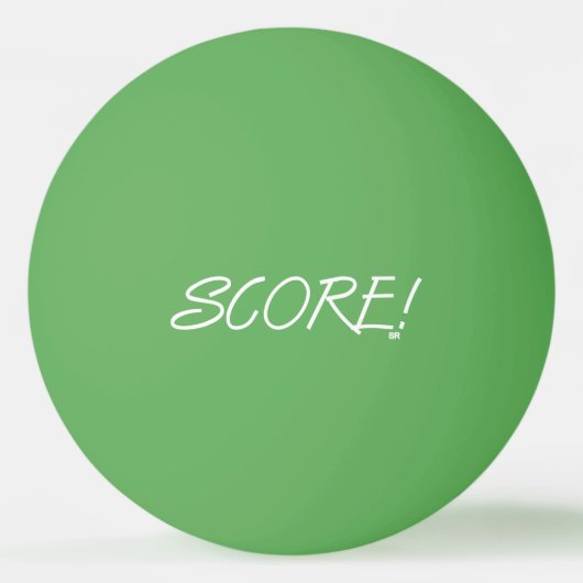 Score 1-star green white ping pong ball 卓球ボール (正面)