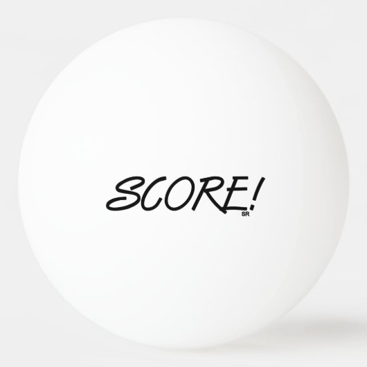 Score 3-star white ping pong ball 卓球ボール (正面)
