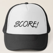 Score black white black foam trucker hat キャップ (正面)