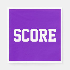 SCORE Fun Sporty White Athletic Text On Bright Red スタンダードランチョンナプキン