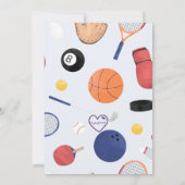 Score I'm Four, Sports 4th Birthday 招待状 (裏面)