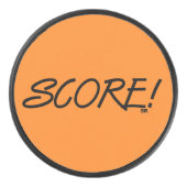 Score orange hockey puck アイスホッケーパック (正面)