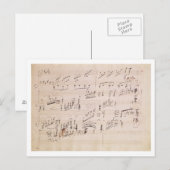 Score sheet of 'Moonlight Sonata' ポストカード (正面/裏面)