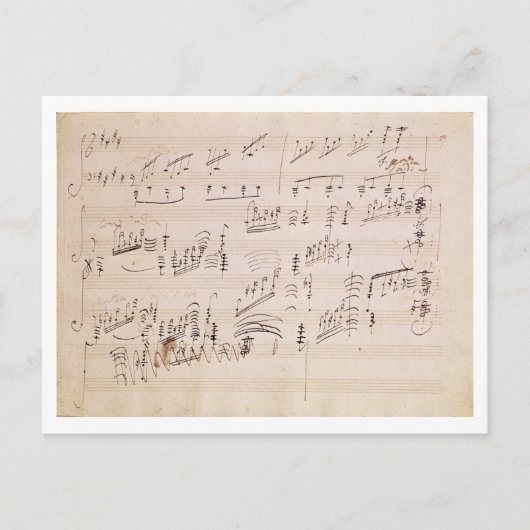 Score sheet of 'Moonlight Sonata' ポストカード (正面)
