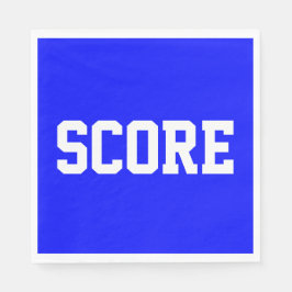SCORE Sporty White Athletic Text On Royal Blue スタンダードランチョンナプキン