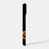 SCORPIO , 赤いザクロとゴールド iPhone 15ケース (右側面)