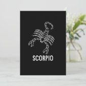 Scorpio Astrology Birthday Gift Zodiac Signs 招待状 (スタンド正面)