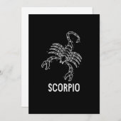 Scorpio Astrology Birthday Gift Zodiac Signs 招待状 (正面/裏面)