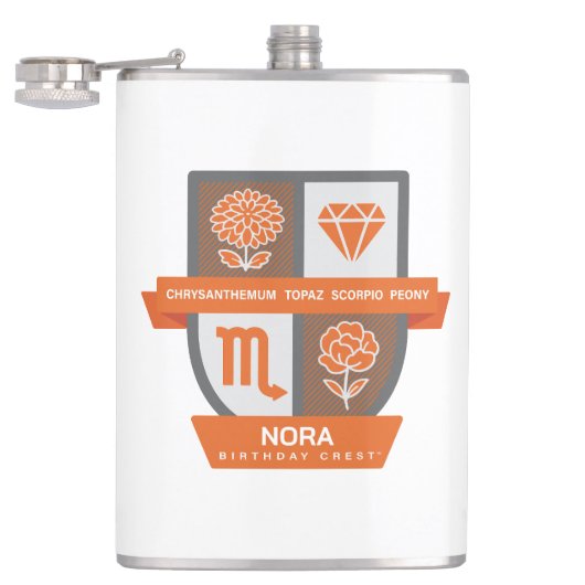 Scorpio Birthday Crest™ for November 1-21 フラスク (オープン)