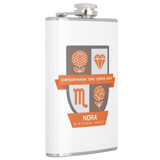 Scorpio Birthday Crest™ for November 1-21 フラスク (右)
