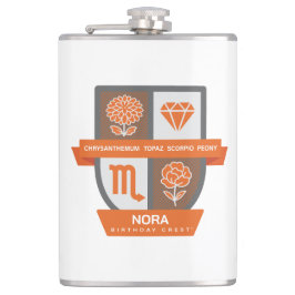 Scorpio Birthday Crest™ for November 1-21 フラスク