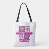 Scorpio Birthday Crest™ for October 24-31 トートバッグ (裏面)