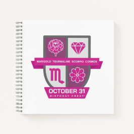 Scorpio Birthday Crest™ for October 24-31 ノートブック