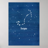 Scorpio Constellation Night Sky ポスター (正面)