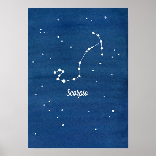 Scorpio Constellation Night Sky ポスター (正面)