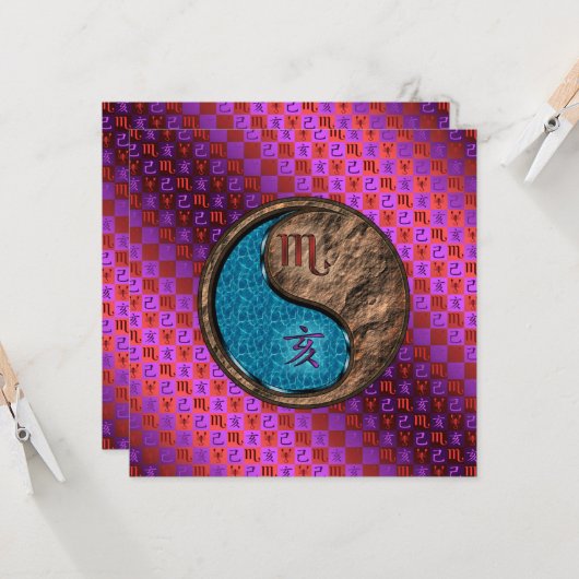 Scorpio & Earth Boar カード (正面/裏面インサイチュ)