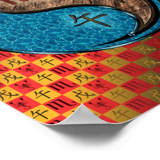 Scorpio & Earth Horse ポスター (角)