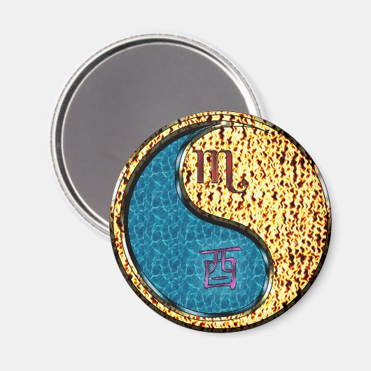 Scorpio & Fire Rooster マグネット (正面/裏面)