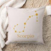 Scorpio Gold Zodiac Pillow – Celestial Constellati クッション (ブランケット)