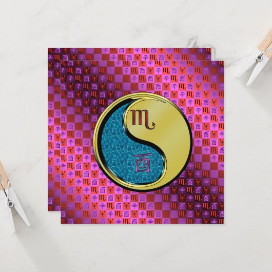 Scorpio & Metal Rooster カード (正面/裏面インサイチュ)