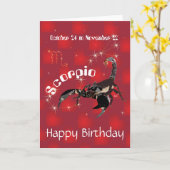 Scorpio October 24 to November 22 Card カード (黄色い花)