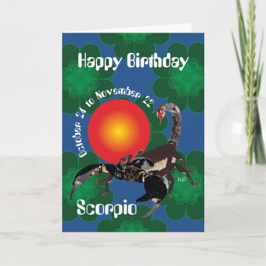 Scorpio October 24 to November 22 Greeting Card カード (正面)