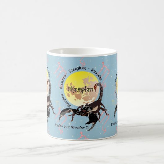 Scorpio October 24 to November 22 Mug コーヒーマグカップ (中央)