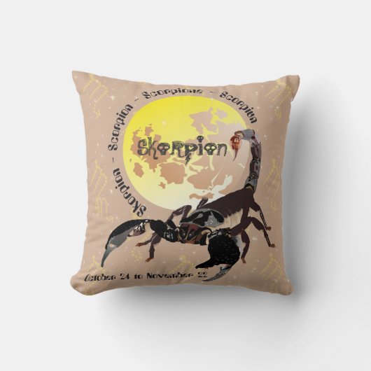 Scorpio October 24 to November 22 Pillow クッション (正面)