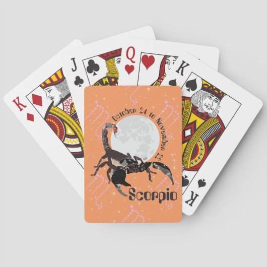 Scorpio October 24 to November 22 playing cards トランプ (裏面)