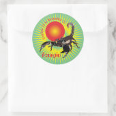 Scorpio October 24 to November 22 Sticker ラウンドシール (バッグ)