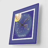 Scorpio October 24 to November 22 Uhr スクエア壁時計 (傾斜)