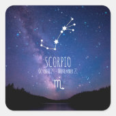 Scorpio | Personalized Zodiac Constellation スクエアシール (正面)