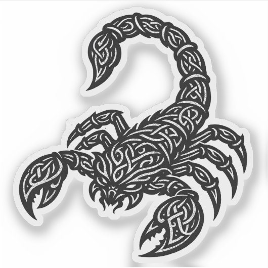 Scorpio Scorpion Sigil — Mythic Zodiac Inkwork シール (正面)