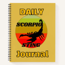 Scorpio sting on vintage sunset-horoscope, journal ノートブック