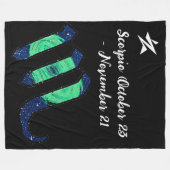 Scorpio Throw Blanket フリースブランケット (正面(横))